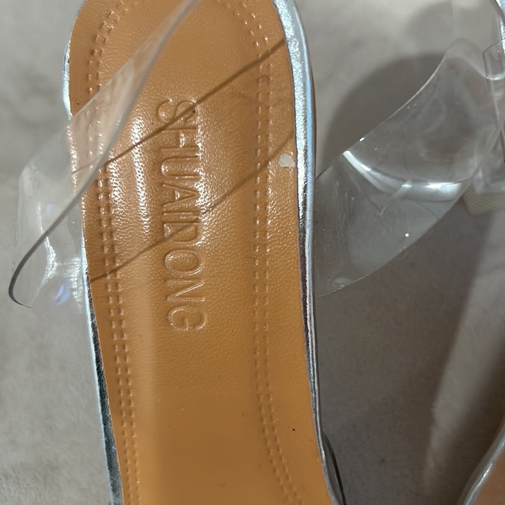 Silver Clear Heels - image 4